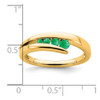 Lex & Lu 14k Yellow Gold Emerald Ring LAL4072 - 3 - Lex & Lu