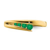 Lex & Lu 14k Yellow Gold Emerald Ring LAL4072 - 5 - Lex & Lu