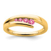 Lex & Lu 14k Yellow Gold Pink Tourmaline Ring LAL4074 - Lex & Lu