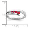 Lex & Lu 14k White Gold Ruby Ring LAL4075 - 3 - Lex & Lu