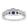 Lex & Lu 14k White Gold Amethyst and Diamond Ring LAL4087 - 6 - Lex & Lu