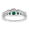 Lex & Lu 14k White Gold Created Emerald and Diamond Ring LAL4090 - 6 - Lex & Lu