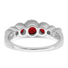 Lex & Lu 14k White Gold Created Ruby and Diamond Ring LAL4091 - 6 - Lex & Lu