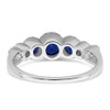 Lex & Lu 14k White Gold Created Sapphire and Diamond Ring LAL4092 - 6 - Lex & Lu