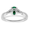 Lex & Lu 14k White Gold Created Emerald and Diamond Ring LAL4112 - 6 - Lex & Lu