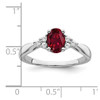 Lex & Lu 14k White Gold Created Ruby and Diamond Ring LAL4115 - 3 - Lex & Lu