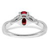 Lex & Lu 14k White Gold Created Ruby and Diamond Ring LAL4115 - 6 - Lex & Lu