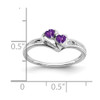 Lex & Lu 14k White Gold Amethyst and Diamond Ring LAL4145 - 3 - Lex & Lu