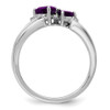 Lex & Lu 14k White Gold Amethyst and Diamond Ring LAL4151 - 2 - Lex & Lu