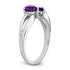 Lex & Lu 14k White Gold Amethyst and Diamond Ring LAL4151 - 7 - Lex & Lu