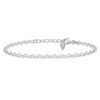 Lex & Lu Sterling Silver Polished Puffed Heart Anklet 9'' LAL24577 - 3 - Lex & Lu