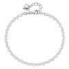 Lex & Lu Sterling Silver Polished Puffed Heart Anklet 9'' LAL24577 - 5 - Lex & Lu
