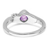 Lex & Lu 14k White Gold Amethyst and Diamond Ring LAL4178 - 6 - Lex & Lu