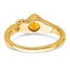 Lex & Lu 10k Yellow Gold Citrine and Diamond Ring LAL4185 - 7 - Lex & Lu