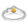 Lex & Lu 14k White Gold Citrine and Diamond Ring LAL4186 - 6 - Lex & Lu