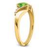 Lex & Lu 14k Yellow Gold Peridot and Diamond Ring LAL4197 - 7 - Lex & Lu