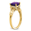 Lex & Lu 14k Yellow Gold Amethyst and Diamond Ring LAL4204 - 7 - Lex & Lu