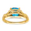 Lex & Lu 14k Yellow Gold Blue Topaz and Diamond Ring LAL4206 - 6 - Lex & Lu