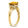 Lex & Lu 14k Yellow Gold Citrine and Diamond Ring LAL4208 - 7 - Lex & Lu