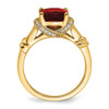 Lex & Lu 14k Yellow Gold Garnet and Diamond Ring LAL4210 - 2 - Lex & Lu