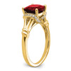 Lex & Lu 14k Yellow Gold Garnet and Diamond Ring LAL4210 - 7 - Lex & Lu