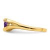 Lex & Lu 14k Yellow Gold Amethyst and Diamond Ring LAL4226 - 4 - Lex & Lu