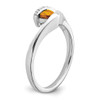 Lex & Lu 14k White Gold Citrine and Diamond Ring LAL4233 - 7 - Lex & Lu