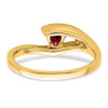 Lex & Lu 10k Yellow Gold Garnet and Diamond Ring LAL4238 - 7 - Lex & Lu