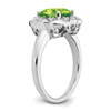 Lex & Lu 14k White Gold Peridot and Diamond Ring LAL4254 - 7 - Lex & Lu