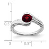 Lex & Lu 14k White Gold Garnet Ring LAL4267 - 3 - Lex & Lu