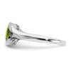 Lex & Lu 14k White Gold Peridot Ring LAL4269 - 4 - Lex & Lu