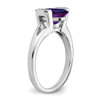 Lex & Lu 14k White Gold Amethyst and Diamond Ring LAL4270 - 7 - Lex & Lu