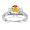 Lex & Lu 14k White Gold Citrine and Diamond Ring LAL4272 - 6 - Lex & Lu