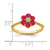 Lex & Lu 14k Yellow Gold Ruby and Diamond Ring LAL4300 - 3 - Lex & Lu