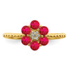 Lex & Lu 14k Yellow Gold Ruby and Diamond Ring LAL4300 - 5 - Lex & Lu