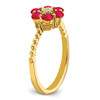 Lex & Lu 14k Yellow Gold Ruby and Diamond Ring LAL4300 - 7 - Lex & Lu