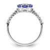 Lex & Lu 14k White Gold Tanzanite and Diamond Ring LAL4303 - 2 - Lex & Lu