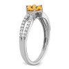 Lex & Lu 14k White Gold Citrine and Diamond Ring LAL4309 - 7 - Lex & Lu