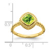 Lex & Lu 10k Yellow Gold Cushion Peridot Pendant - 3 - Lex & Lu