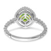 Lex & Lu 14k White Gold Cushion Peridot Pendant LAL4333 - 6 - Lex & Lu