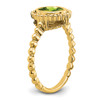 Lex & Lu 14k Yellow Gold Oval Peridot Ring - 3 - Lex & Lu