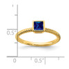 Lex & Lu 14k Yellow Gold Sapphire Ring LAL4380 - 3 - Lex & Lu