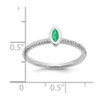 Lex & Lu 14k White Gold Emerald Ring LAL4381 - 3 - Lex & Lu