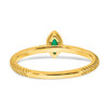Lex & Lu 14k Yellow Gold Emerald Ring LAL4382 - 6 - Lex & Lu