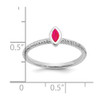 Lex & Lu 14k White Gold Ruby Ring LAL4383 - 3 - Lex & Lu