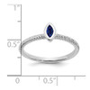 Lex & Lu 14k White Gold Sapphire Ring LAL4385 - 3 - Lex & Lu