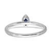 Lex & Lu 14k White Gold Sapphire Ring LAL4385 - 6 - Lex & Lu