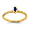 Lex & Lu 14k Yellow Gold Sapphire Ring LAL4386 - Lex & Lu