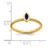 Lex & Lu 14k Yellow Gold Sapphire Ring LAL4386 - 3 - Lex & Lu