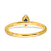 Lex & Lu 14k Yellow Gold Sapphire Ring LAL4386 - 6 - Lex & Lu